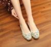 Malt Flower 2020 Spring New Women's Shoes Hanfu Fang low -heeled embroidered cheongsam Single shoes Low heels light shoes