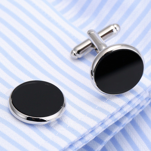 Men's French shirt cufflinks, classic round cufflinks, foreign trade dress cuff buttons, cufflinks 189