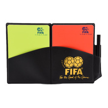 足球紅黃牌 裁判紅牌黃牌 裁判用品 專業比賽記錄用具 送皮套和筆