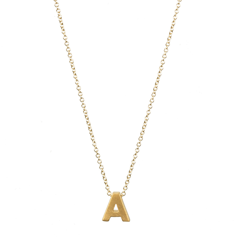 Fashion 26 Letters Necklace Clavicle Chain Simple Necklace Wholesale display picture 26