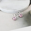 Earrings, three dimensional crystal, Korean style, wholesale, with gem