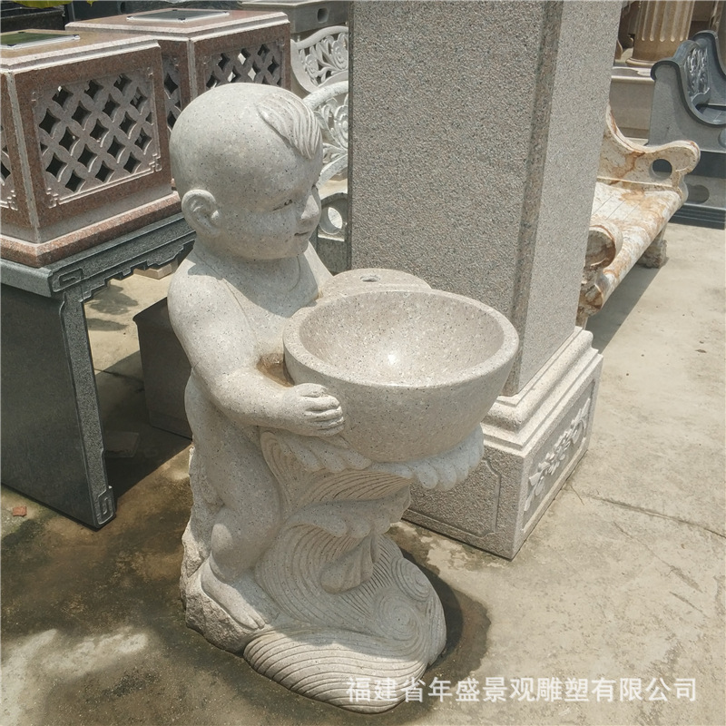 福建厂家现货 创意大理石洗手盆　景区餐厅特色卫生间石材洗脸盆