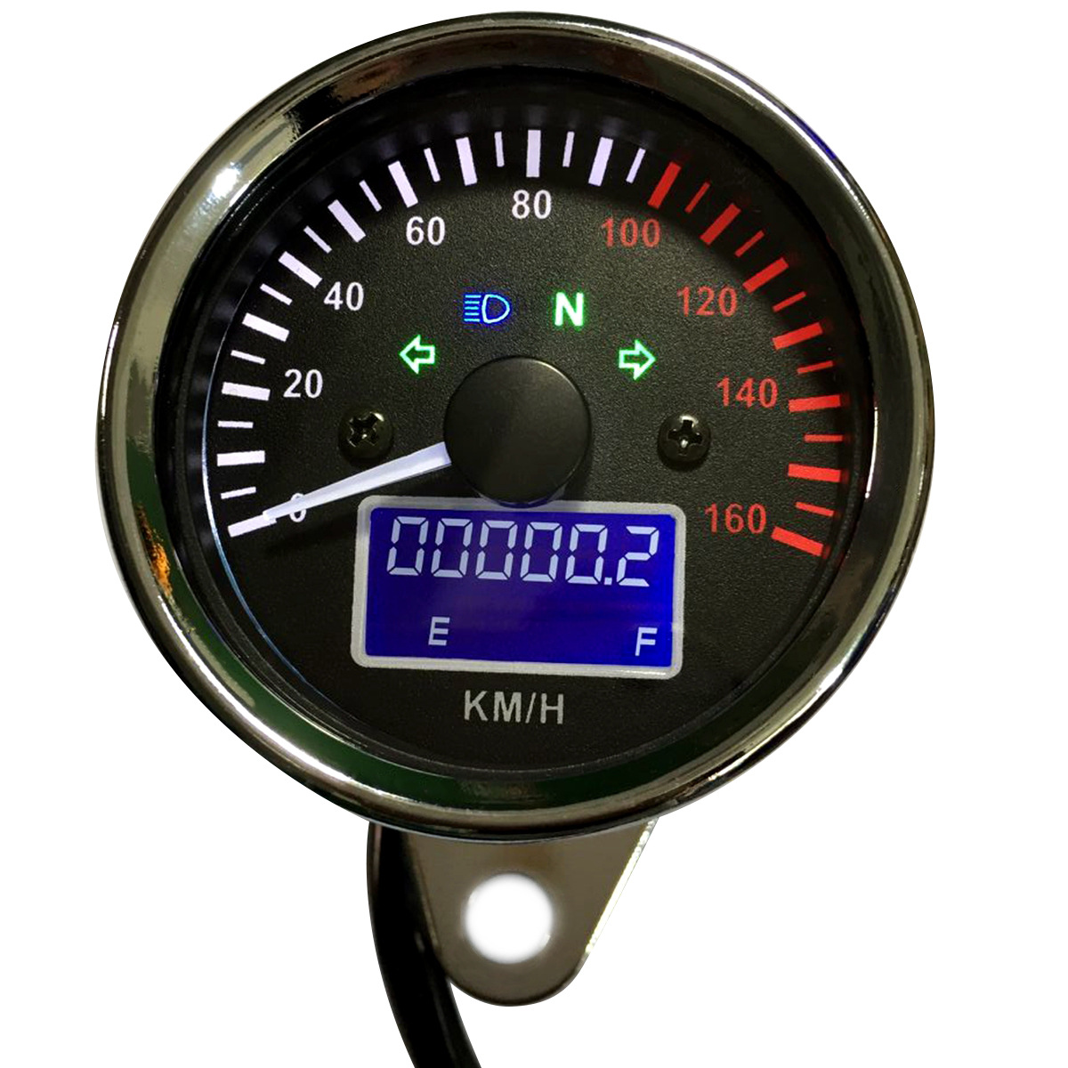 motorcycle refit meter multi-function meter 12V Fuel gauge white Pointer Speed ​​per hour 0-160km/h Mileage