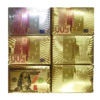 Manufactor wholesale originality waterproof Gold foil poker Luxury gold color poker customized