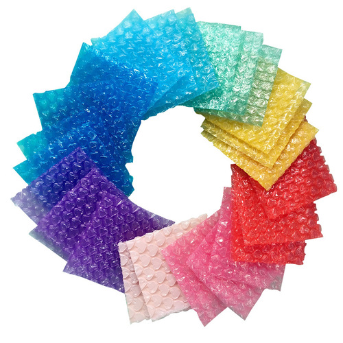 Love bubble bag, shock-proof, pressure-proof, thickened, waterproof, transparent express bag, color bubble packaging bag, plastic film bag