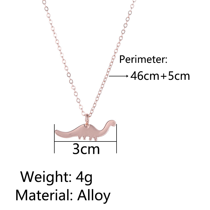 نموذج جديد مع روز الذهب ديناصور قلادة أزياء سبائك تصفيح قلادة display picture 1