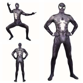 万圣节毒液Venom Symbiote蜘/蛛cosplay连体紧身儿童成人衣服装