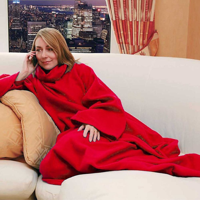 tv 产品电视毯子袖毯懒人创意毛毯 snuggie blanket with sleeves