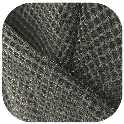 加密条形格子提花蕾丝黑色方格网布女孩童装裙纱裙蓬蓬裙舞蹈布料