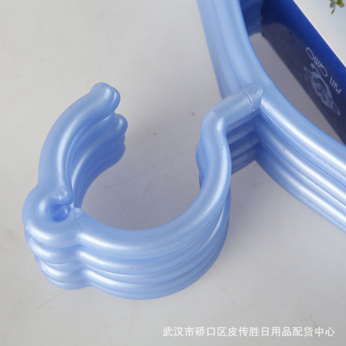 Fujiao 6-Pack Multi-Function Plastic Hanger, Invisible Hanger, Dry and Wet Dual-Use Clothing Rack