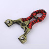Metal gold clip, slingshot with flat rubber bands, wholesale