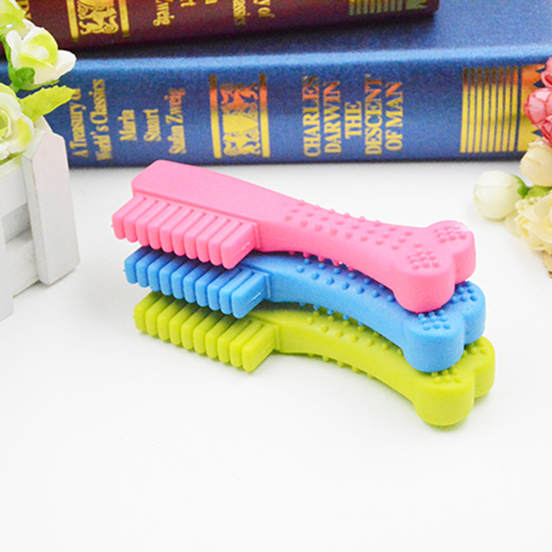 Suministro directo de fábrica TPR perro interactivo peine mordedura molar mascota juguete diente suave juguete de goma al por mayor