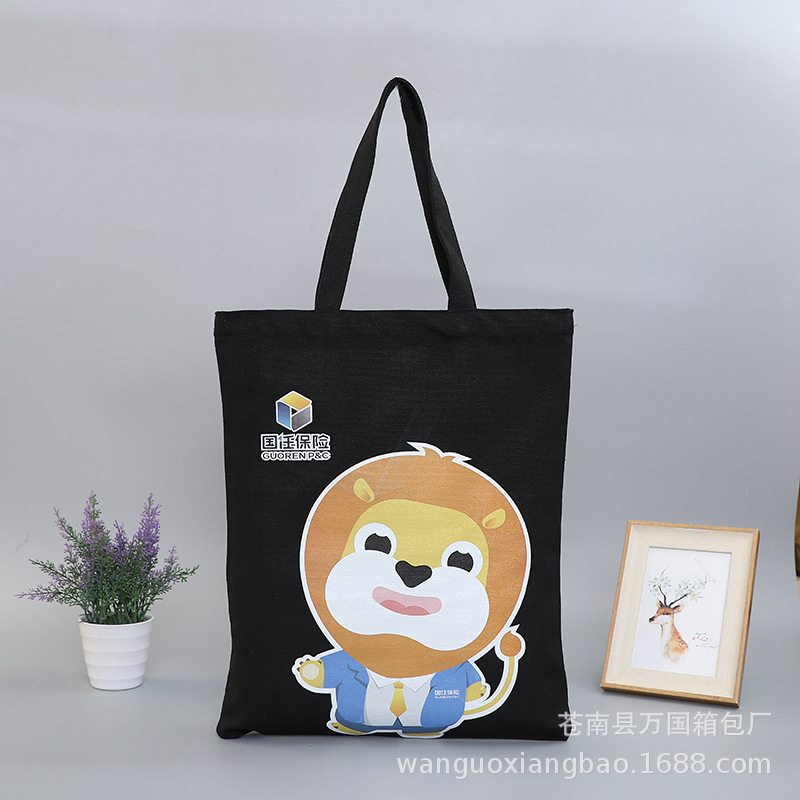 广告手提 全棉购物袋 热转印卡通印刷学生单肩收纳袋 批发定制
