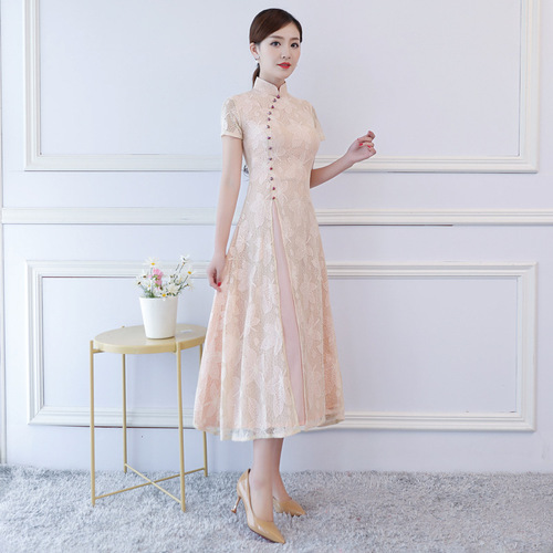 Chinese Dresses Qipao for women robe chinoise cheongsam Lei double layer cheongsam dress long cheongsam