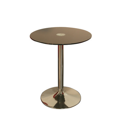 办公接待休闲小圆桌洽谈桌简约现代 玻璃洽谈圆桌 圆形玻璃桌批发|ru