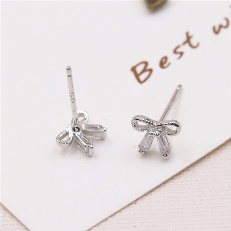 fresh elegant cute earrings with bow