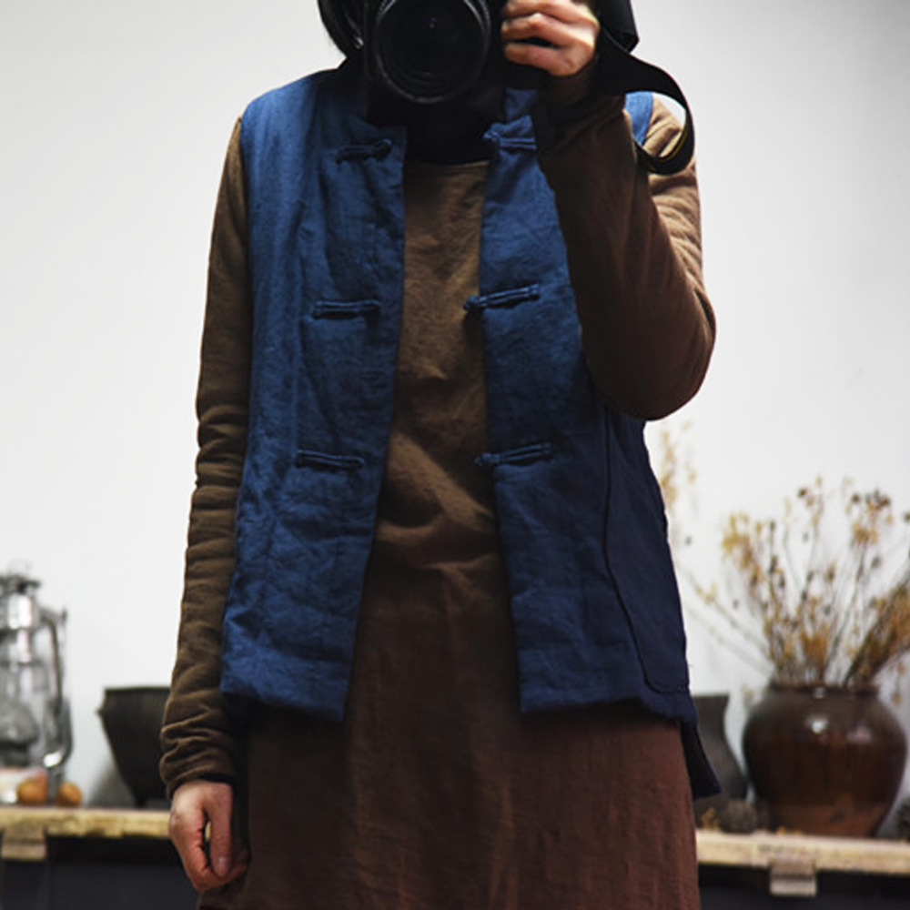 Gilet femme en Coton et lin - Ref 3434835 Image 4