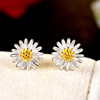 Earrings, fresh jewelry solar-powered, silver 925 sample, Korean style, wholesale