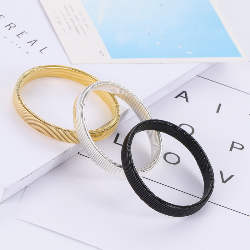 Fashion Round Elastic Ring Plating Menu0027S Bangle 1 Piece