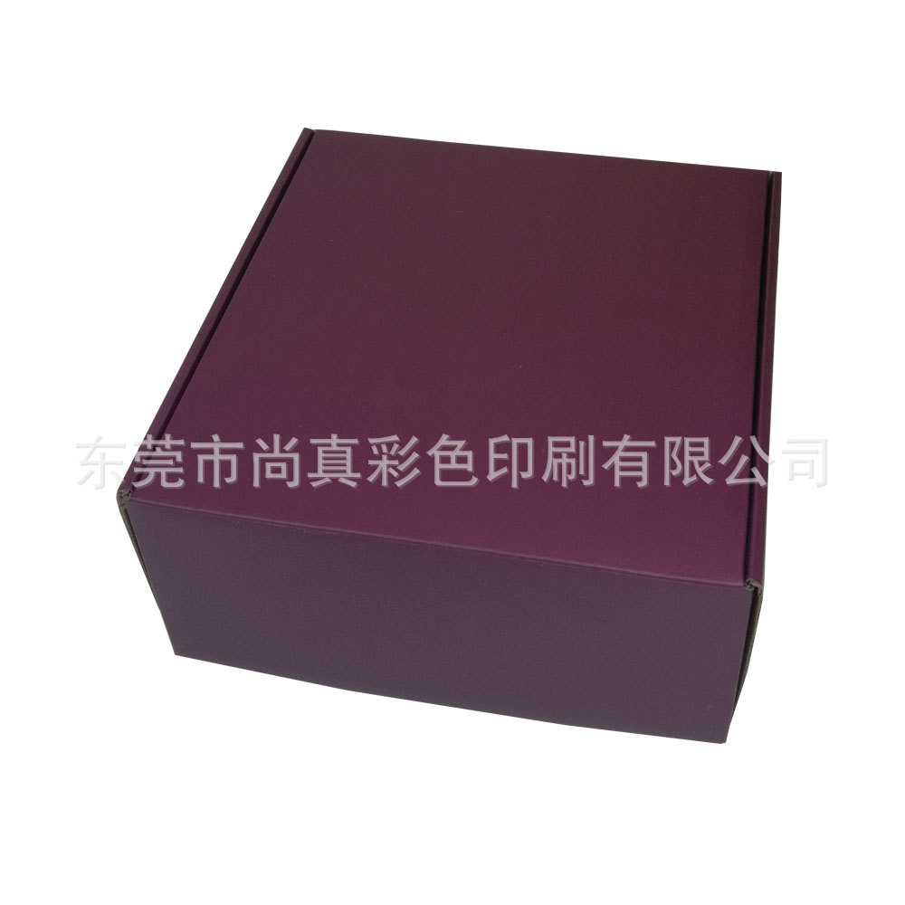 厂家直销现货哑膜紫色飞机盒 电商服装礼品包装盒 瓦楞飞机盒