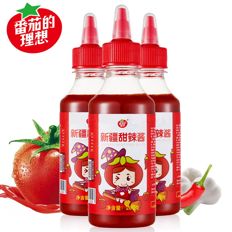 番茄的理想新疆甜辣醬韓式口味蒜蓉辣椒醬調味料