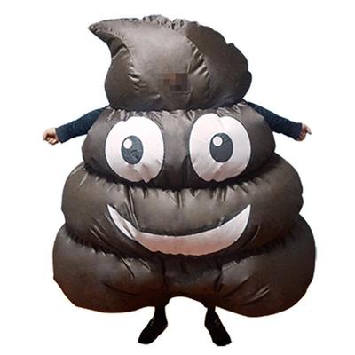 搞笑便便充气服万圣节派对聚会酒吧演出粑粑卡通人偶恶搞道具黑色|ru