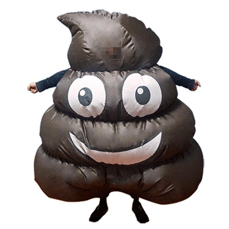 搞笑便便充气服万圣节派对聚会酒吧演出粑粑卡通人偶恶搞道具黑色|ru