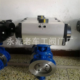 D671H-10 对夹气动碟阀 气动硬密封对夹蝶阀 不锈钢气动蝶阀DN200