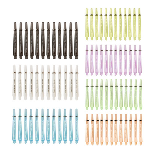 Knight Darts 6-Pack Crystal Frosted PC Transparent Darts Rod with Iron Ring 1g/Piece