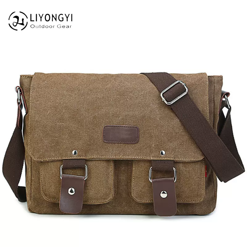 2022新款单肩斜跨手提运动休闲包 男女士帆布手提包包厂家批发