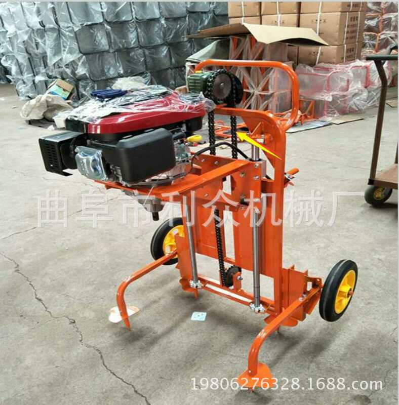 陵川县 脚踏式汽油挖坑机 带支架固定挖坑机