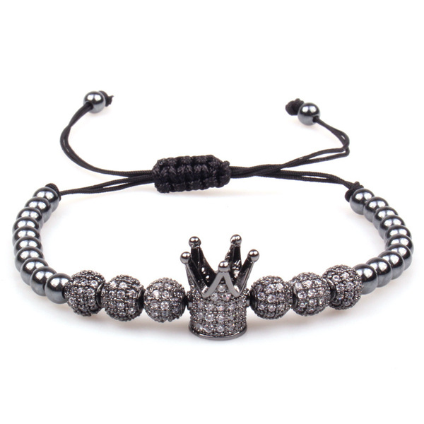 woven bracelet with zircon