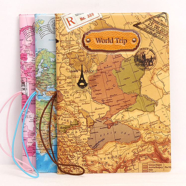 Unisex Basic Map Pvc Passport Holders display picture 1