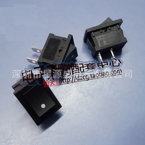 船型开关 2脚 白点 单边复位 KCD1船形开关2P 开孔21*15 10个