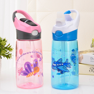 创意网红百货卡通可爱少女学生随手杯壶带鸭嘴吸管儿童水杯印制|ru