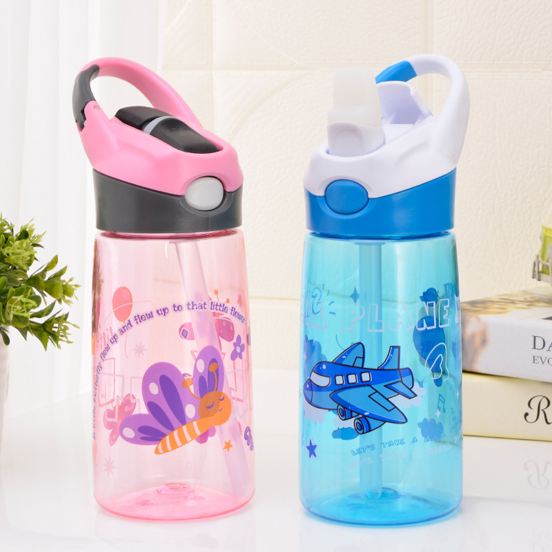 创意网红百货卡通可爱少女学生随手杯壶带鸭嘴吸管儿童水杯印制|ru