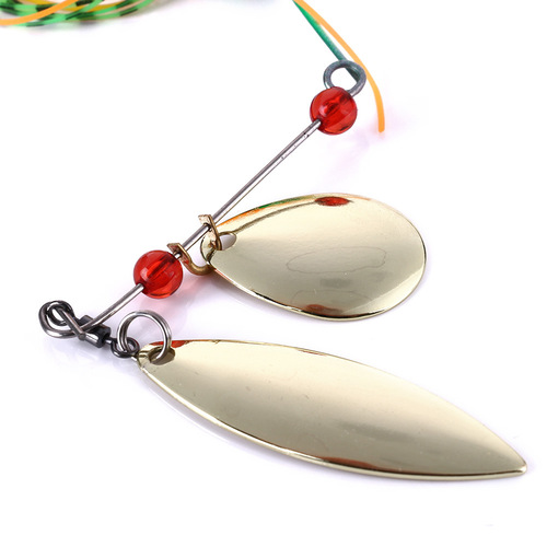 HENGJIA/Hengjia willow leaf type alloy bearded man lure 17g rotating fish type sequin anti-hanging bottom fake bait