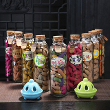 宝塔香倒流香粒檀香佛香天然香薰居室流烟沉香家用熏香玻璃瓶装