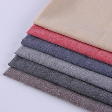 现货供应 亚麻素色布料 色织布 纯色棉麻沙发布 中国风服装布料