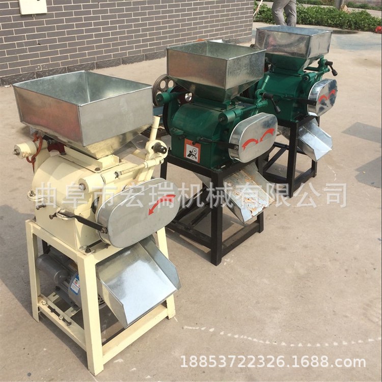 小型对棍破碎机 玉米破碎机视频 高粱磕瓣机批发