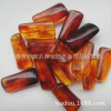 28*13*12mm transparent amber color square twist amber alien plastic bell imitation amber plastic bead