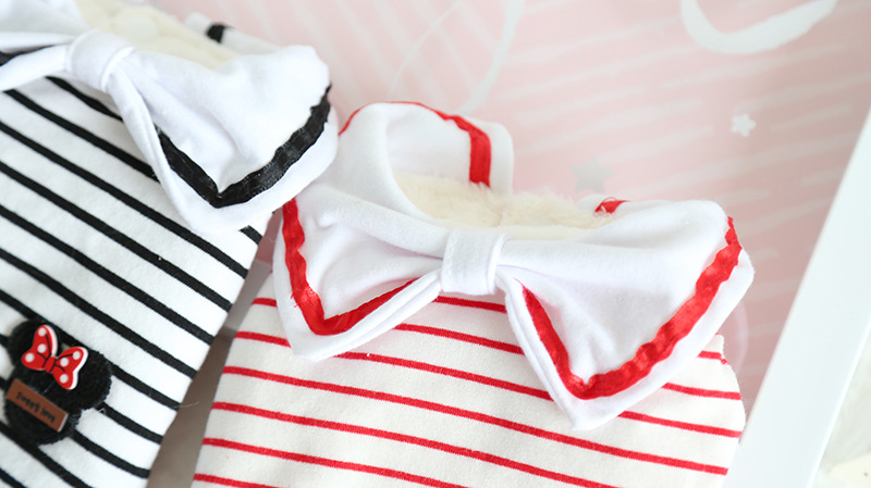 大蝴蝶结条纹裙