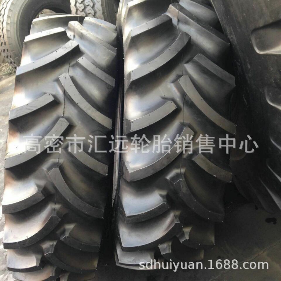 12.4-24 农用拖拉机轮胎4人字加密花纹轮胎14.9-24