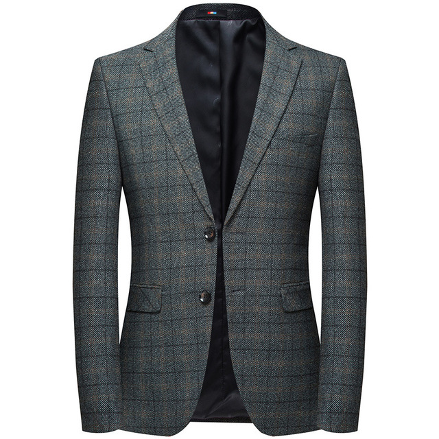 Men’s casual suit Fall new checked suit jacket Korean