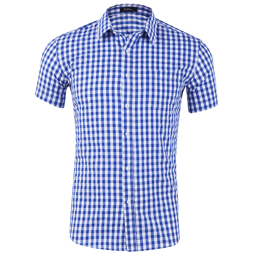 Men's Plaid Blouse Men's Clothing display picture 9