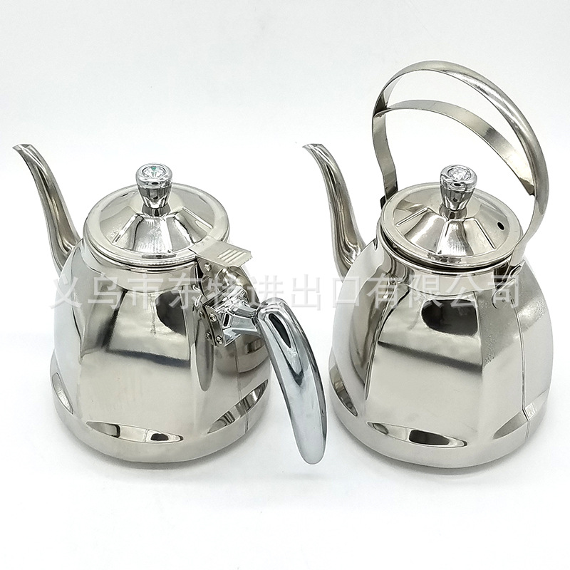 厂家直销不锈钢水壶1.5L茶壶咖啡壶冷水壶酒店餐厅创意六角壶详情图2