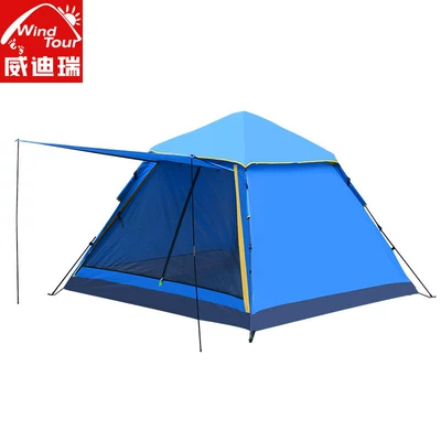 Tent Outdoor Automatic Tent Çadırlar - blue-3-4-people