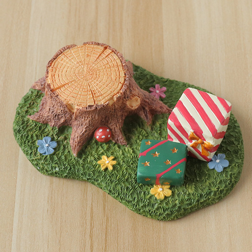 zakka mini resin lawn tree stump ornaments micro landscape accessories resin small house background props ornaments
