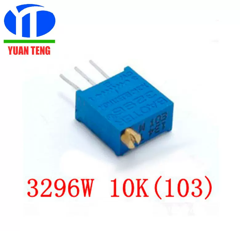 3296W可调电位器 可调电阻 多圈电位器旋钮10K电位器带开关