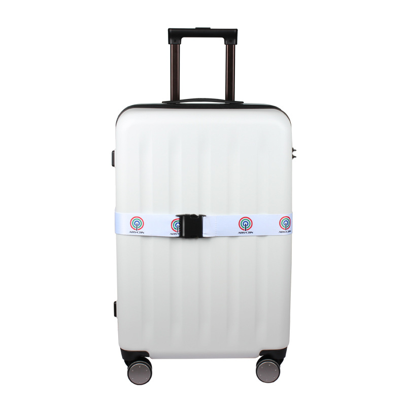 Guangzhou factory Direct selling Customized one word Luggage belt Trolley strap suitcase packing belt Printing logo